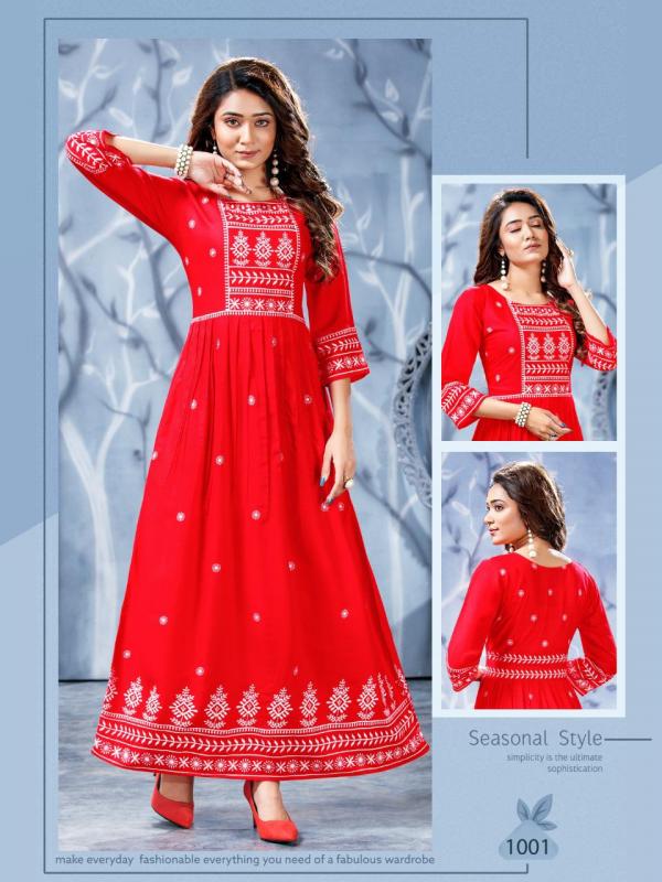 Trendy Sahi 1001 Ethnic Wear Long Kurti Collection